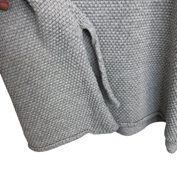Free People Beach Haliee waffle knit Heather Gray Pullover Women's Size Large - Picture 6 of 8